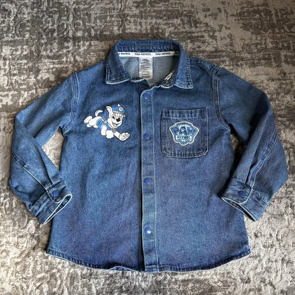 Nickleodeon Paw Patrol Toddler Button Down Shaket Size 5T - Picture 1 of 15